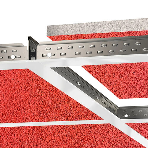 Zentia Aruba Red 600mm x 600mm Board Edge Ceiling Tiles - Box of 16
